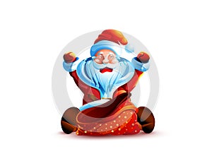 Illustration isolated character santa