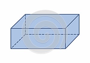 Isolated rectangular prism illustration