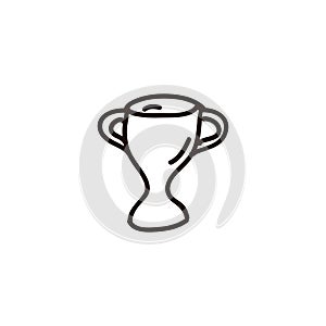 Illustration of isolated trophy on white background