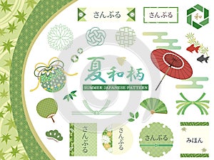 Japanese pattern Green