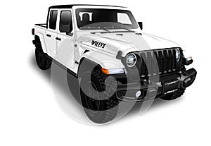 Jeep Rubicon Willys vector art photo