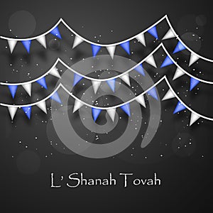 Illustration of Jewish New Year Shanah Tovah background