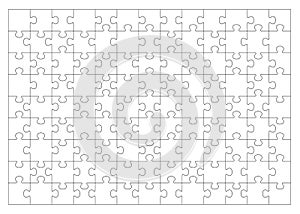 Illustration of jigsaw puzzle background with blank pieces