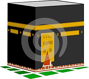 Illustration of Kaaba in Mecca photo