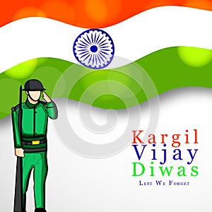 Illustration of Kargil Vijay Diwas Background