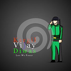 Illustration of Kargil Vijay Diwas Background