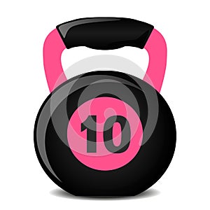 Kettlebell icon on white background