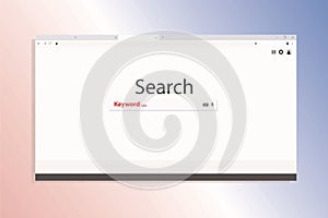 Illustration of keyword search on website