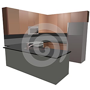 Illustration of kitchen Vector Image