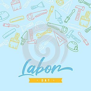 Illustration of Labor Day in the United States to Commemorate Labor Day in the United States