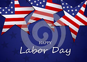 Labor Day. USA Labor Day background. Stars of USA flags