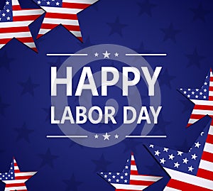Labor Day. USA Labor Day background. Stars of USA flags