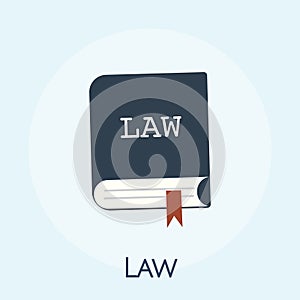 Illustration of law book concept