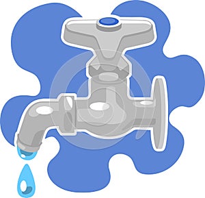 Illustration of a leaking tap