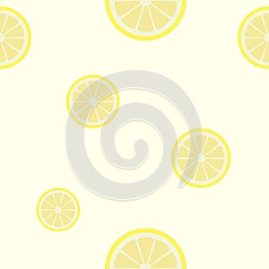Illustration of lemon on yellow background vector