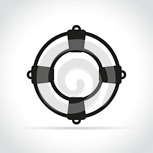 Life bouy icon on white background