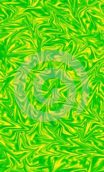 Illustration of lime green and lemon yellow abstract pattern