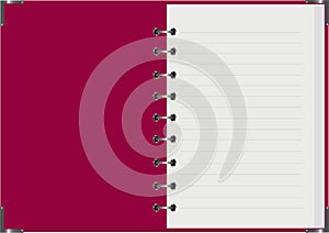 Illustration of lined notebook