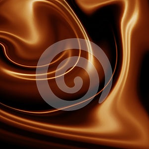 Illustration of liquid chocolate swirl