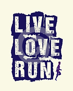 Illustration. Live Love Run.