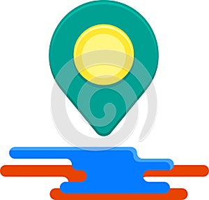 illustration of location icon, location pin, destination address