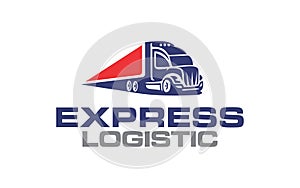 Illustration logistics and express delivery company logo