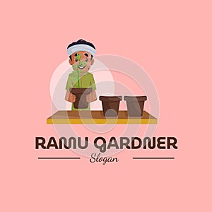 Ramu Gardner vector mascot logo