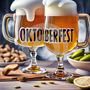 illustration of the logo of the Oktoberfest party in a creative and differentiated way.
