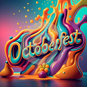 illustration of the logo of the Oktoberfest party in a creative and differentiated way.