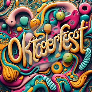 illustration of the logo of the Oktoberfest party in a creative and differentiated way.