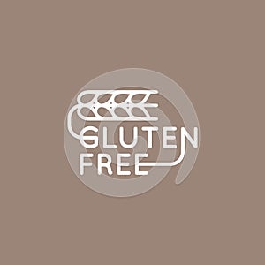 Illustration Logo Set Badge Ingredient Warning Label Icon Gluten Wheat Free