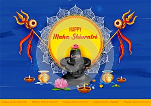 Lord Shiva, Indian God of Hindu for Maha Shivratri festival of India