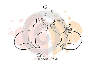 Illustration - love cats