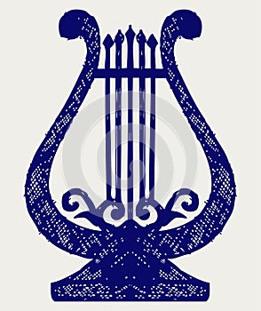 Illustration of lyre