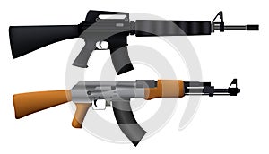 Illustration Of Machine Gun