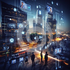 illustration of Machine Learning analytics identify behavior recogni, Generative ai