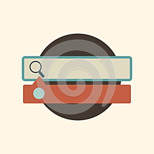 Illustration of magnifying glass icon