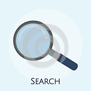 Illustration of magnifying glass icon