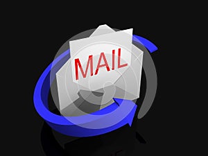 Illustration of a mail concept