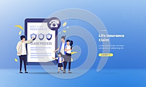 Illustration of man explained to claim life insurance