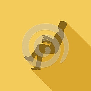 Sitting man silhouette photo