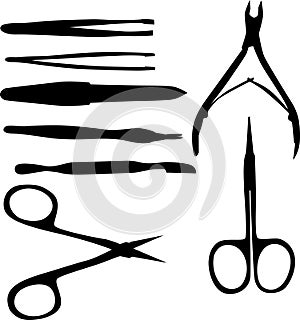 Illustration with manicure set