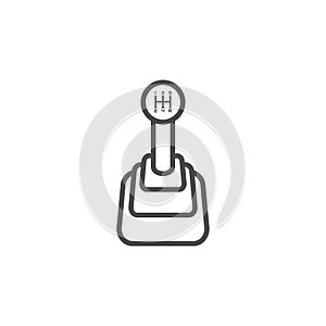 illustration manual transmission car guide, vector art. photo