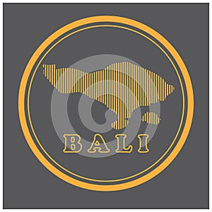 Illustration map of Bali in eps.10