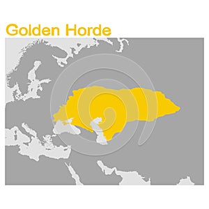 illustration with map of the Golden Horde