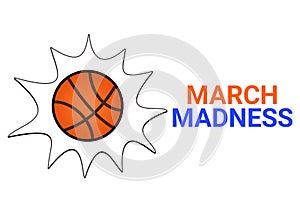 illustration for March Madness basketball tournament