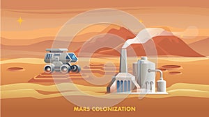 Illustration Mars Colonization First Astronaut