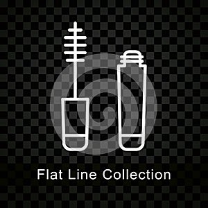Mascara icon on checkered background