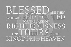 Beatitudes Persecution Plain Text Grey