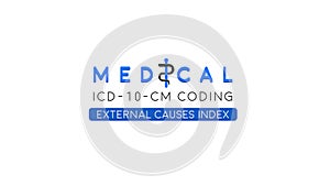 ICD-10-CM coding External Causes Index blue photo